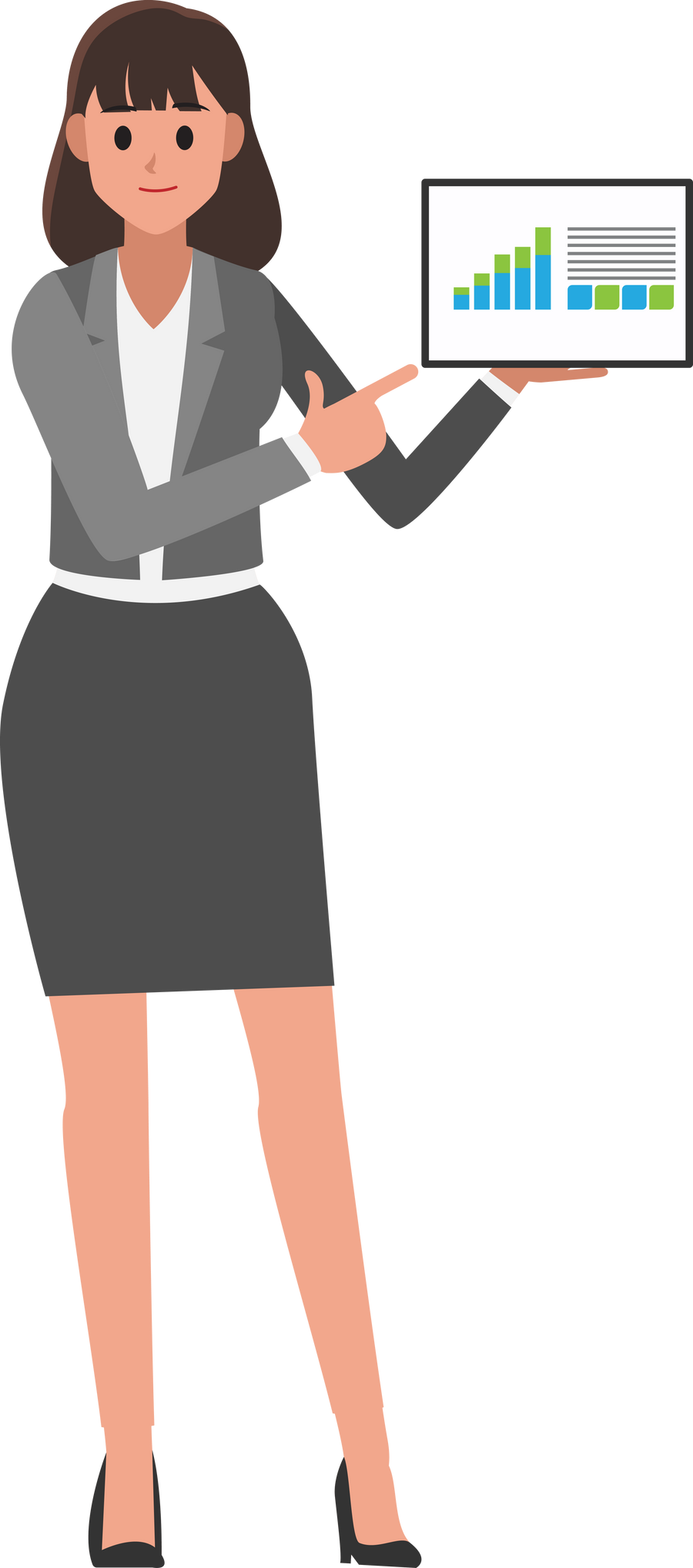 cartoon business woman  character